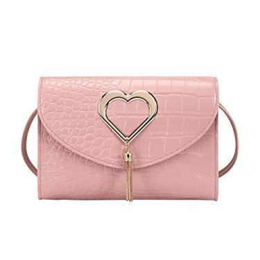 Imagem de Bolsa de ombro mensageiro moda bolsa de mão feminina bolsa de ombro masculina bolsas de ombro, rosa, One Size