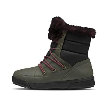 Imagem de THE NORTH FACE Botas femininas Sierra Luxe isoladas à prova d'água, verde acinzentado/gengibre selvagem, 34, Verde acinzentado/gengibre selvagem, 34