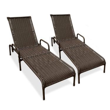 Imagem de Kit 2 Espreguiçadeiras Área Externa, Catar Fibra Sintética