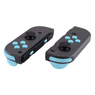 Imagem de eXtremeRate Reposição ABXY Direção Teclas SR SL L R ZR ZL ZL Botões de acionamento molas, conjunto completo de botões de reparo kits com ferramentas para Nintendo Switch Joy-Con JoyCon Shell não incluído, Heaven Blue, NS Full Set Buttons