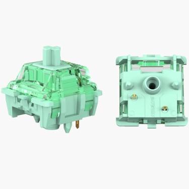 Imagem de kutethy Interruptores de teclado Gateron Cap Anniversary 5 pinos azul verde pré-lubrificado compatível com teclado mecânico MX Gaming (36 peças)