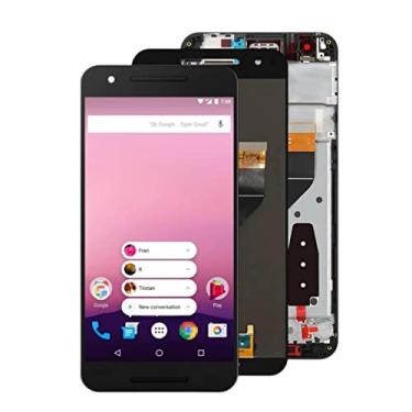 Imagem de SHOWGOOD 5,7 polegadas para Huawei Google Nexus 6P Display LCD para tela LCD de substituição de montagem de digitalizador de tela LCD do Google 6P (preto com moldura)