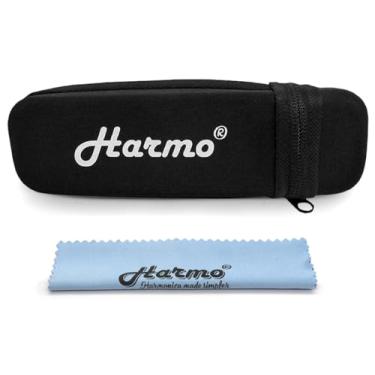 Imagem de Harmo Capa nica para gaita cromática de 12 furos da Harmo – bolsa preta com zíper