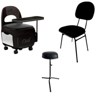 Imagem de HENVIFER, Kit Cirandinha Manicure pedicure + Tripé + Cadeira Cliente
