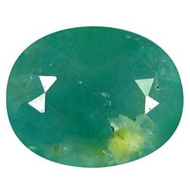 Imagem de Pedra preciosa solta de grandierita verde azulado não aquecida com formato oval de 0,92 ct da Deluxe Gems (7 x 6 mm)
