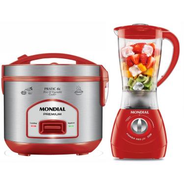 Imagem de Kit Mondial Panela Elétrica 6L Premium e Liquificador L-77 127V