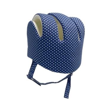 Imagem de menolana Capacete para bebês, capacete seguro para bebês de 6 meses a 4 anos, algodão, corrida, caminhada infantil, almofada macia, capacete de bebê, marinha 1