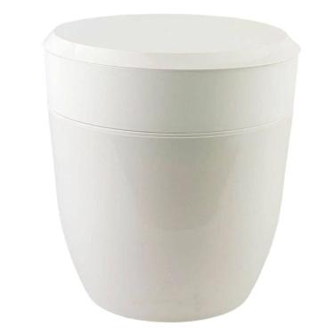 Imagem de Lixeira Redonda Crippa Pequena Cozinha Pia Com Aro Interno 2,5L Branco