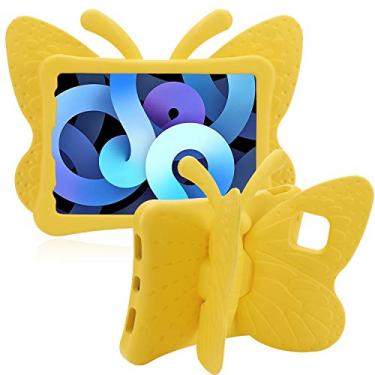 Imagem de JGY Capa de borboleta bonita para Samsung Tab A8 10,5 2021 para crianças, meninas, capa completa de espuma vinílica acetinada, resistente, Tab A8 10,5, com suporte para lápis, capa resistente à prova