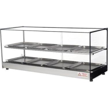 Imagem de Estufa Quente Dupla 8 Bandejas AMLD Erato Cinza Titã 110cm, 220V