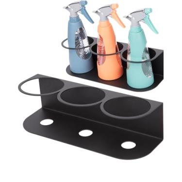 Imagem de RoakyRoasy Suporte de garrafa spray 2 peças, organizador de parede de aço espesso comporta 6 frascos de spray de 946 ml, inclui ferragens