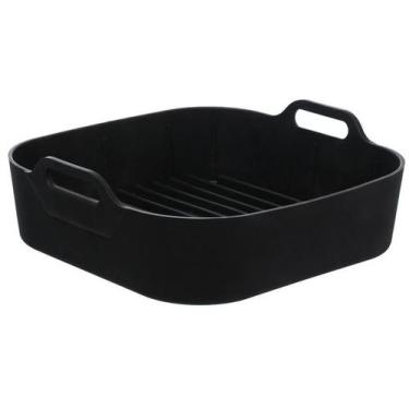 Imagem de Forma para Air Fryer de Silicone Quadrada Antiaderente com Alças Hausk