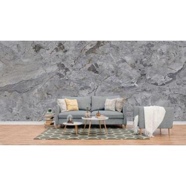 Imagem de Papel de Parede Painel 3D Mármore Carrara Cinza 4M Revestimento Auto C