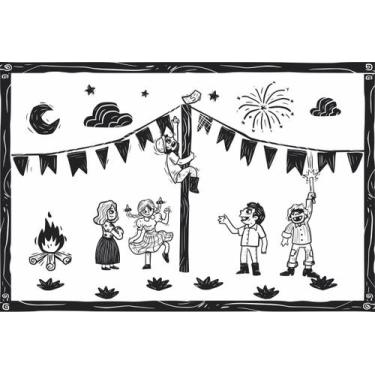Imagem de Painel de lona Festa Junina Cordel Sertão - 100x070cm - Fabrika de Fes