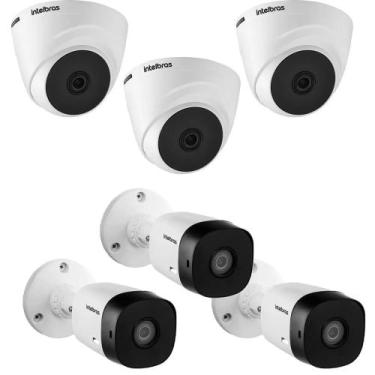 Imagem de Kit 6 Câmera Intelbras 1120B e 1120D vhl