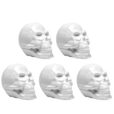 Imagem de 5 Mini Caveiras Branca Decoração Crânio Festa de Halloween - Toy Maste