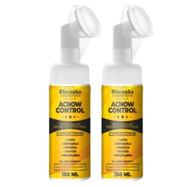 Imagem de 2x Mousse Micelar Espuma de Limpeza Facial Acnow Control Acido Hialuro