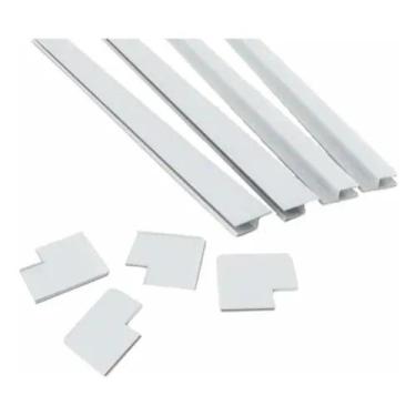 Imagem de Kit 6 Moldura Alçapão Forro Pvc Branco 80x80cm - MISTER