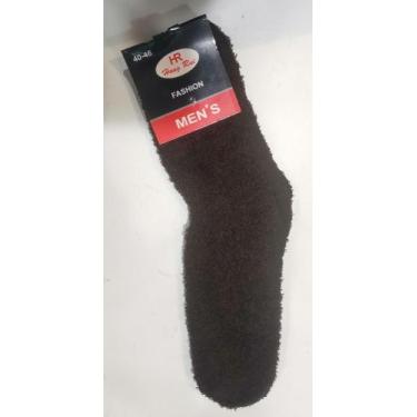 Imagem de Meia Pelúcia masculino Quente Inverno Felpuda Grande lisa Proteção Fri