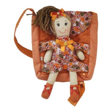 Imagem de Mochila infantil com boneca - Ateliê pontinho de ouro