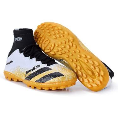 Imagem de chuteira socIETY ADULTO IMPULSO VARIAS CORES CANO ALTO BOTINHA, Laranj