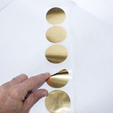 Imagem de Etiqueta Dourada, Corte 5x5cm P/ Chancela Rolo 2000 Unid - Teodoro