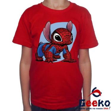 Imagem de Camiseta Infantil Spider Stich 100% Algodão Homem Aranha Spiderman Gee