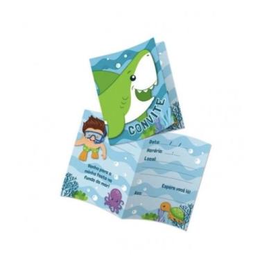 Imagem de Convite Festa de Aniversário Fundo do Mar  8 Uni Festcolor - Inspire s