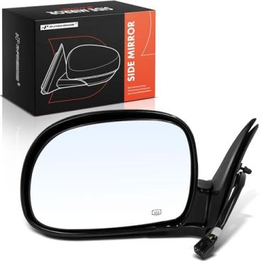 Imagem de A-Premium Espelho retrovisor retrovisor externo externo liso e dobrável manual do motorista - compatível com Chevrolet Blazer, S10 e GMC Jimmy, Sonoma & Oldsmobile Bravada, 1998