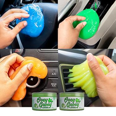 Imagem de CarX Gel perfumado de limpeza de carro para detalhes – Pacote com 2 gelecas biodegradáveis para limpar o interior do carro – Gel de limpeza de teclado perfeito para fazer seu carro brilhar – Limpador de interior automotivo (158 g/peças)
