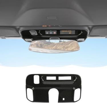 Imagem de RT-TCZ Lâmpada de leitura de teto de fibra de carbono painel acabamento capa decoração acessórios interiores compatíveis com Chevrolet Camaro 2019-2023