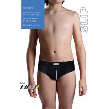 Imagem de Kit 3 Cuecas marca Nawes em algodão Juvenil Conforto e qualidade N30, 