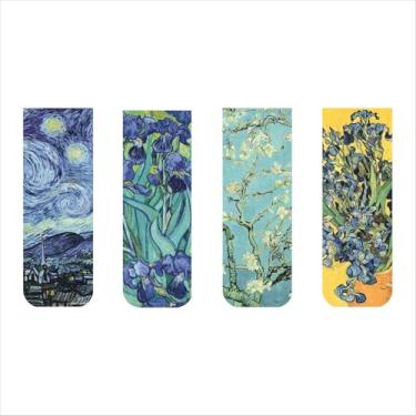 Imagem de Marcador de Página Magnético Van Gogh Kit 4 unidades