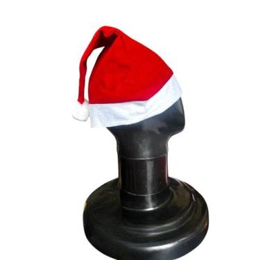 Imagem de Kit 6 Gorros Papai Noel Em Feltro C/ Pom Pom Fantasia Natal - Genérica