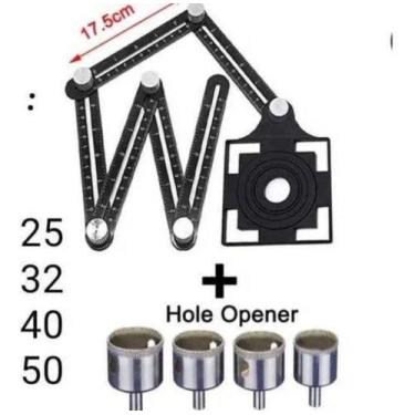 Imagem de Serra Copo Diamantada+ Esquadro Multi Ângulo - DRILLPRO