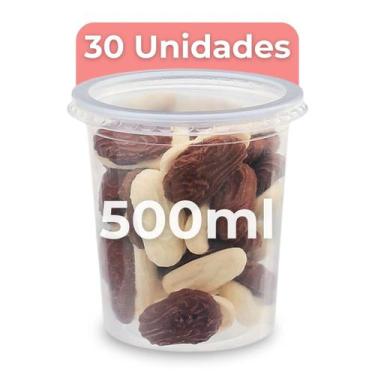 Imagem de 30 Potes Plástico 500ml Absolutamente Perfeito P/ Açaí e até Mini Salg