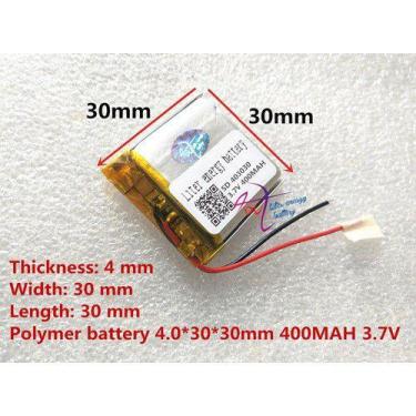 Imagem de Bateria 3,7v 400mah  4mm X 30mm X 30mm Gps - KMIG