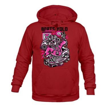 Imagem de Moletom 100% Algodão Flanelado Yolo - Surprass, Bordô, G