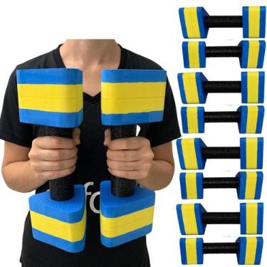 Imagem de Kit 4 Pares de Halteres Hidroginástica Em EVA 2 A 3 Kg DF4012-AZ Azul/