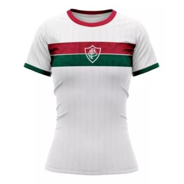 Imagem de Camisa Fluminense Feminina Stencil Oficial Baby Look - Braziline, GG