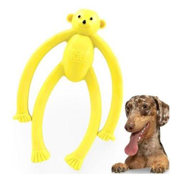 Imagem de Mordedor Para Cachorro Pequeno Macaco Maciço Pet Brinquedo para cães -