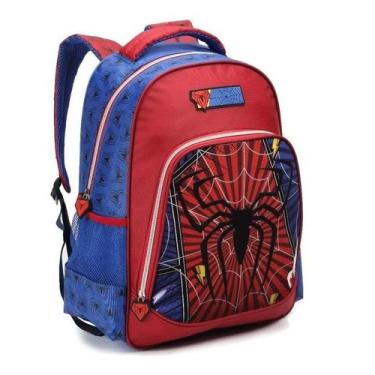 Imagem de Mochila Escolar Infantil De Costa Menino Spider Dark Aranha - Denlex, 
