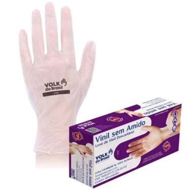 Imagem de Luva de Vinil Descartável sem Amido Tam 8(M) Ca 20.722  Cx 100und CLEA