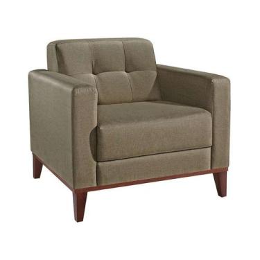 Imagem de Poltrona Kivik Poliester Caqui - Mobly