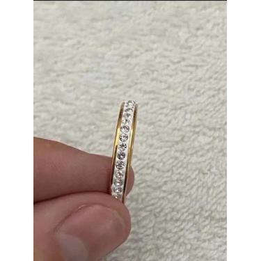 Imagem de Anel Feminino Ou Masculino Banhado A Ouro Com Pedras Luxo - Tojoia18K