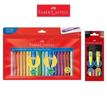 Imagem de Hidrocor Faber Castell Vai E Vem Caneta Hidrográfica 30 Und - Faber-Ca