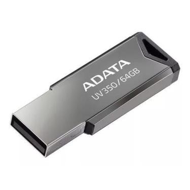 Imagem de Pen Drive Adata AUV350 64GB USB 3.2 Metal - AUV350-64G-RBK, Prata