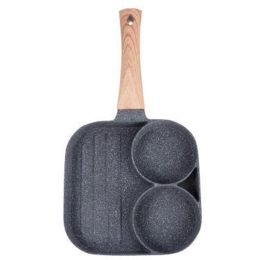 Imagem de Panela Antiaderente Frigideira 3em1 Para Hambúrguer De Ovos