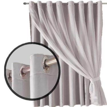 Imagem de cortina blackout corta luz Bruna 6,00 x 2,60 c/voal branco - Bravin Co