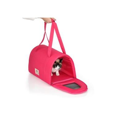 Imagem de Bolsa Luxo para Cachorro e Gato Pet - Bichinho Chic, Rosa, M